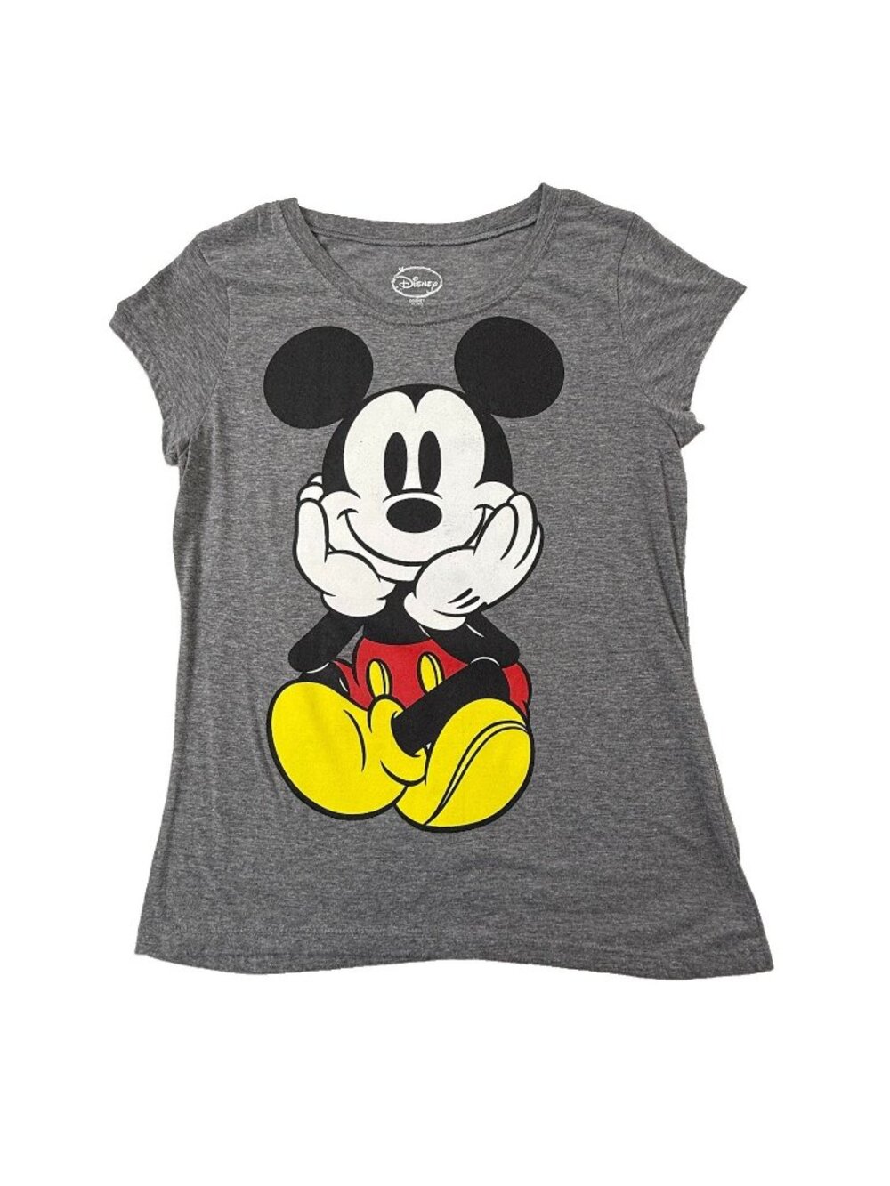 Disney Mickey Mouse Girls T shirt size XL Gray Mickey Front and Back